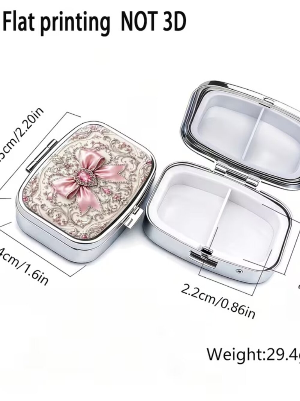 Pink Ribbon Pill Box - New - Picture 3 of 4